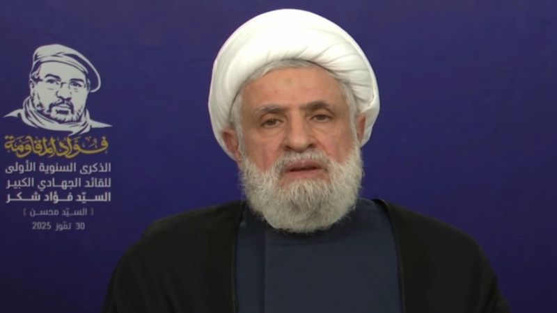 الشيخ قاسم:  كل دعوة لتسليم السلاح والعدوان مستمر هي دعوة لإعطاء إسرائيل سلاح قوة ‏لبنان (30تموز/يوليو 2025)